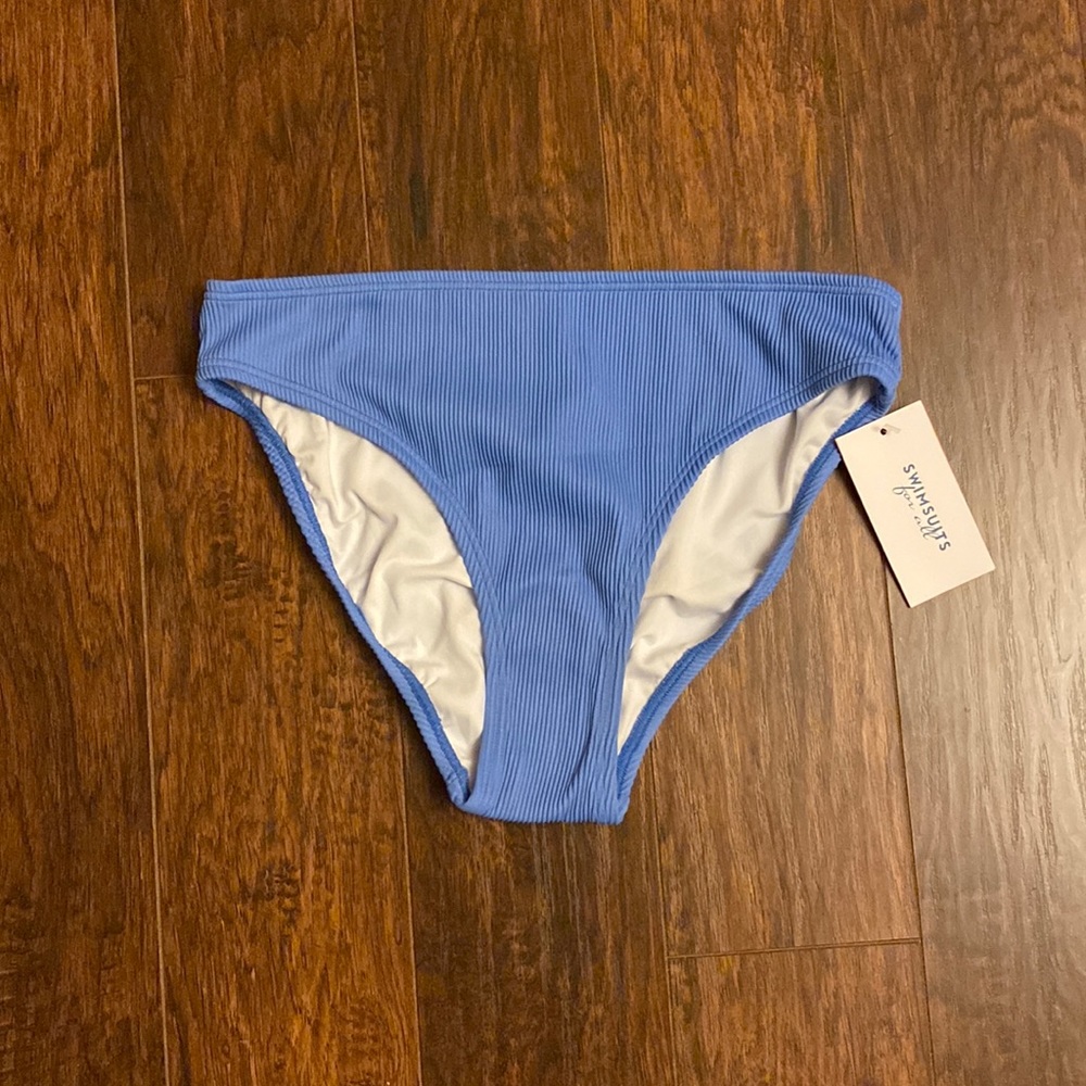 NWT Swimsuits for All Ribbed Periwinkle Blue Bikini Bottoms